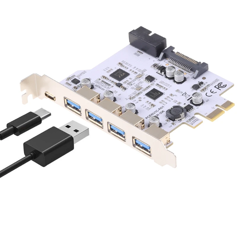 Стабильная передача USB3.0 PCI-E Тип C, расширительный адаптер карты PCI-E, плата расширения, встроенный источник питания QXNF
Стабильная передача USB3.0 PCI-E Тип C, расширительный адаптер карты PCI-E, плата расширения, встроенный источник питания QXNF