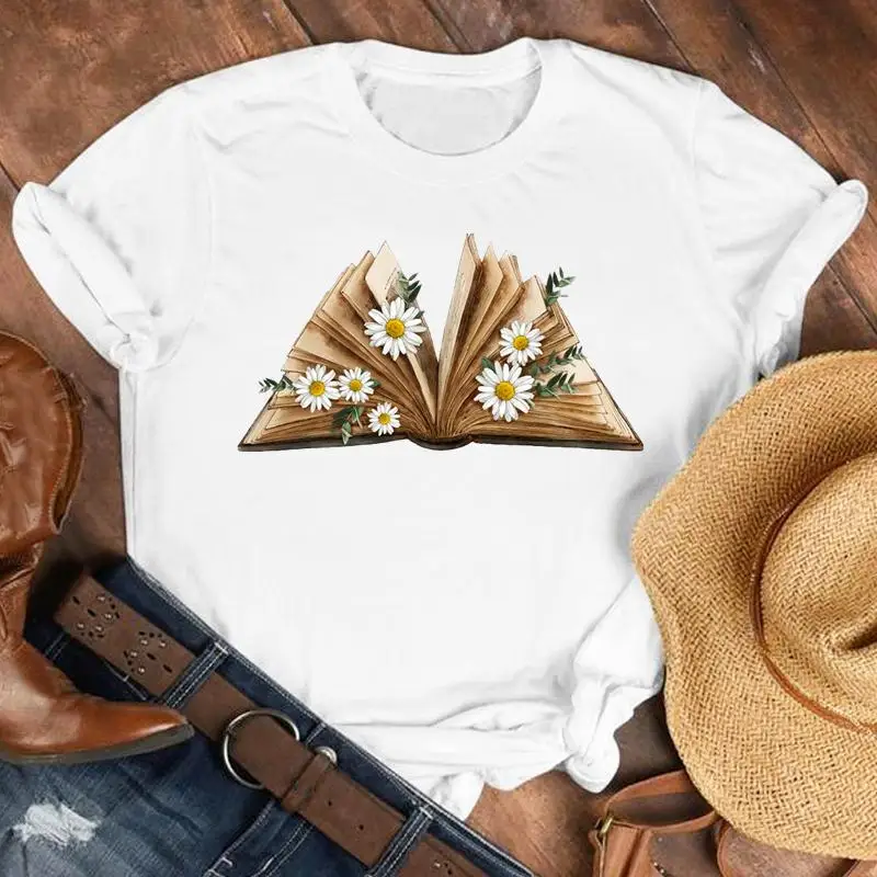 Women Clothing Flower Book Spring 90s Fashion Clothes Casual Short Sleeve Female Summer Tshirt Top Graphic Tee T-shirt
Women Clothing Flower Book Spring 90s Fashion Clothes Casual Short Sleeve Female Summer Tshirt Top Graphic Tee T-shirt