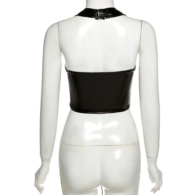 Sexy Bandage Leather Crop Top Tanks Camis Harajuku Y2K Women's Corset Pulovers Vest Woman Blouses Female Tops Summer Clothes
Sexy Bandage Leather Crop Top Tanks Camis Harajuku Y2K Women's Corset Pulovers Vest Woman Blouses Female Tops Summer Clothes