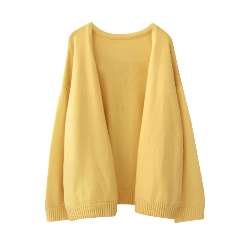 Comfortable High-quality Women Coat Solid Color Knit Short Cardigan Long Sleeve Casual Sweet Loose Sweater
Comfortable High-quality Women Coat Solid Color Knit Short Cardigan Long Sleeve Casual Sweet Loose Sweater