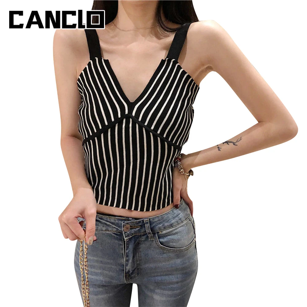 V Neck Striped Crop Tank Tops Cami Vest Korean Fashion Clothing Sexy Women Corset Top 2021 Female Streetwear Club High Street
V Neck Striped Crop Tank Tops Cami Vest Korean Fashion Clothing Sexy Women Corset Top 2021 Female Streetwear Club High Street