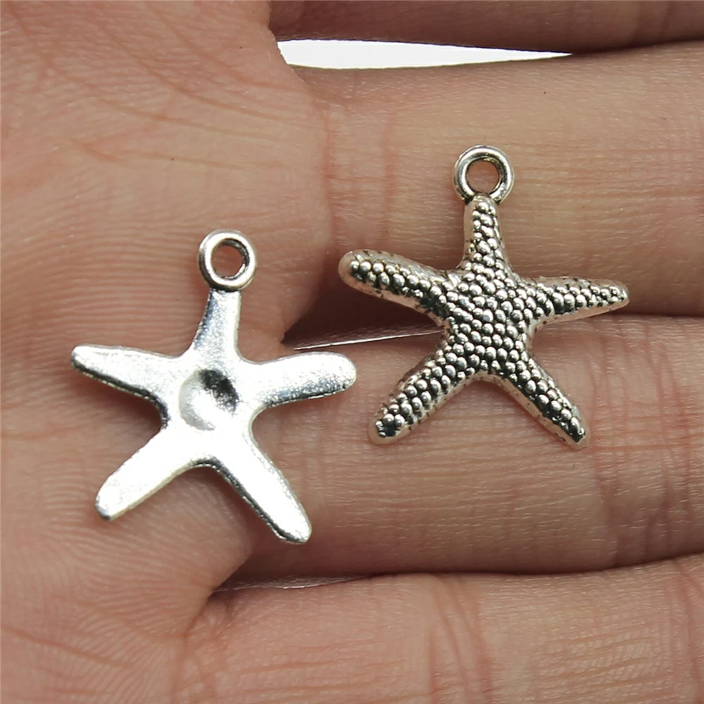 WYSIWYG 10pcs Charms Jewelry Findings DIY Accessories Starfish Pendant Silver Color 20x18mm
WYSIWYG 10pcs Charms Jewelry Findings DIY Accessories Starfish Pendant Silver Color 20x18mm