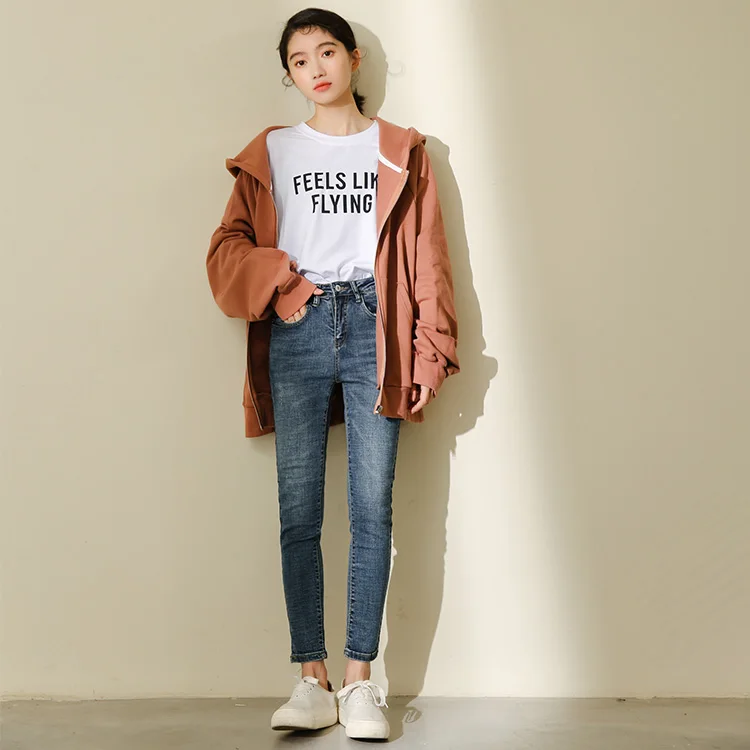 Make small chic jeans women nine minutes of pants of tall waist blue pencil ulzzang students bound feet pants
Make small chic jeans women nine minutes of pants of tall waist blue pencil ulzzang students bound feet pants