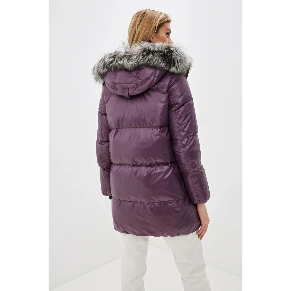 Down jacket with contrast lining and Silver Fox Baon B009570 | Женская одежда