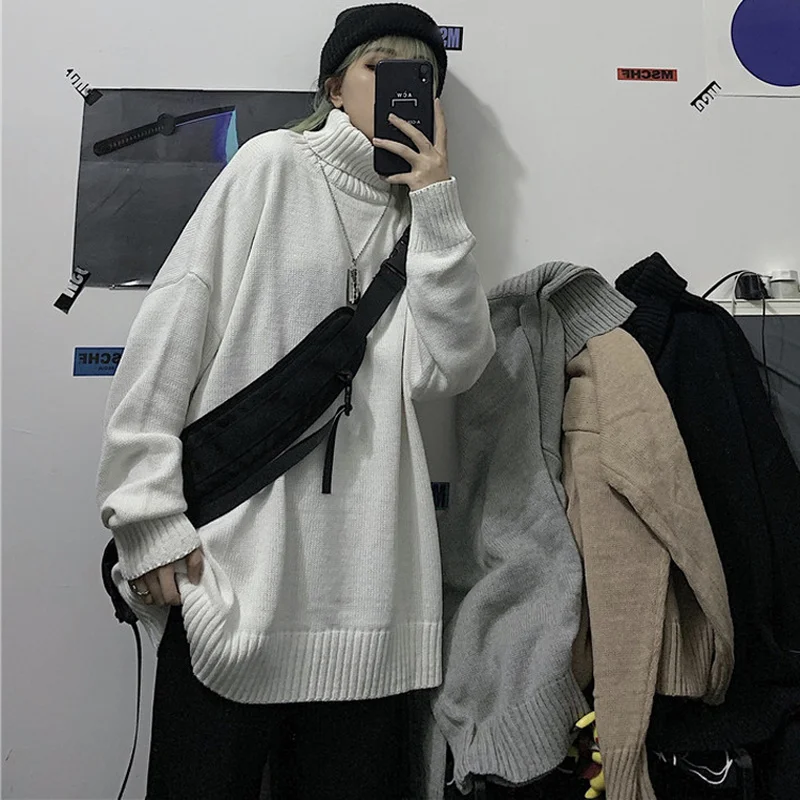 Autumn Winter Harajuku Turtleneck Oversized Korean Sweaters Women Streetwear White Black Grey Loose Basic Knit Pullover Female
Autumn Winter Harajuku Turtleneck Oversized Korean Sweaters Women Streetwear White Black Grey Loose Basic Knit Pullover Female
