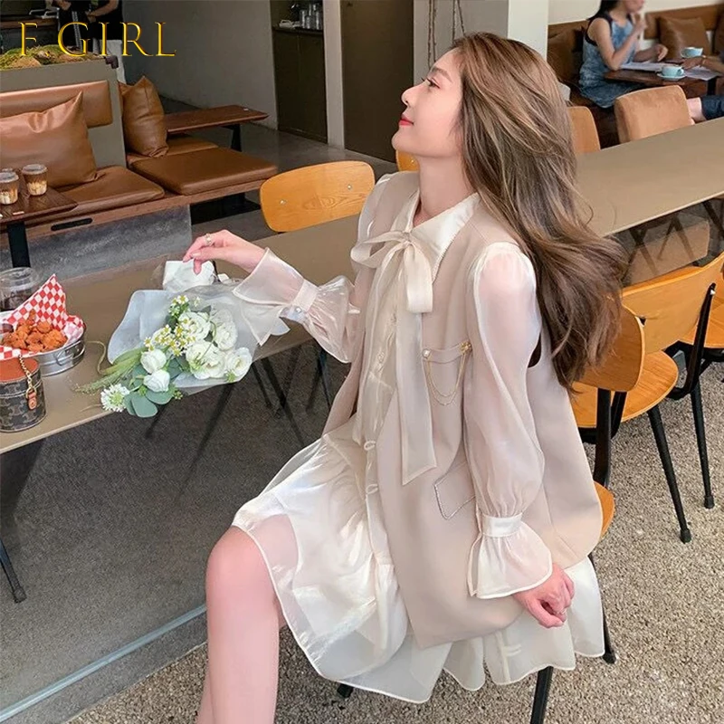 Vintage Maxi Dresses for Women Party Belt Bow Peter Pan Collar Office Lady French Flare Sleeve Woman Dress Vest Suit Autumn 2021
Vintage Maxi Dresses for Women Party Belt Bow Peter Pan Collar Office Lady French Flare Sleeve Woman Dress Vest Suit Autumn 2021
