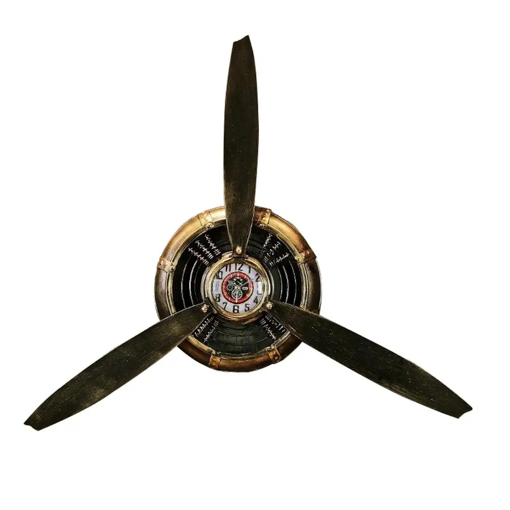 Aircraft Decorative Metal Propeller Retro Wrought Iron Wall Clock Propeller Wall Decoration Wall Hanging Clock Propeller
Aircraft Decorative Metal Propeller Retro Wrought Iron Wall Clock Propeller Wall Decoration Wall Hanging Clock Propeller