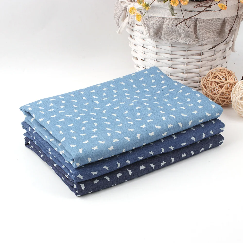 Small Butterfly Pattern Denim Fabric By The Meter Sheet For Sewing Clothes Dress Material Handmade DIY Craft Supplies 50*150cm
Small Butterfly Pattern Denim Fabric By The Meter Sheet For Sewing Clothes Dress Material Handmade DIY Craft Supplies 50*150cm