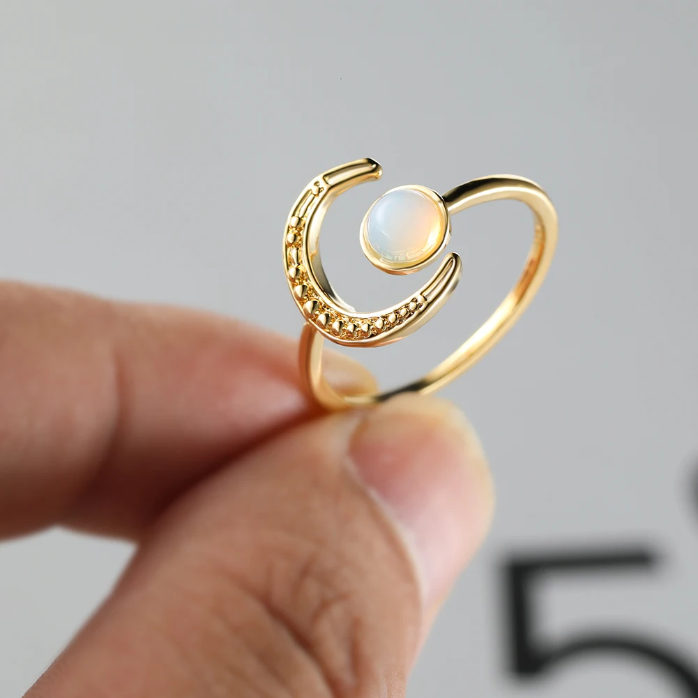 Vintage Fashion Moonstone Opening Adjustable Rings For Women Men White Sliver Engagement Ring Female Moon Ring Luxury Jewelry
Vintage Fashion Moonstone Opening Adjustable Rings For Women Men White Sliver Engagement Ring Female Moon Ring Luxury Jewelry