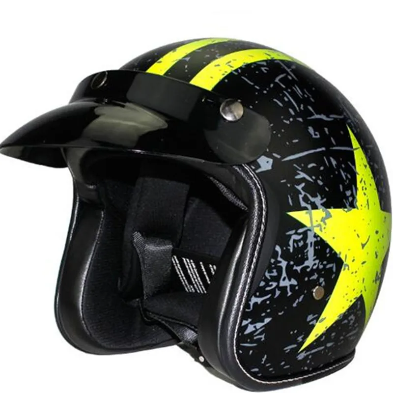 Black Yellow Vintage Motorcycle Helmet For Racer Jet Capacetes De Motociclista Vespa Cascos Para Moto Dot Ce
Black Yellow Vintage Motorcycle Helmet For Racer Jet Capacetes De Motociclista Vespa Cascos Para Moto Dot Ce