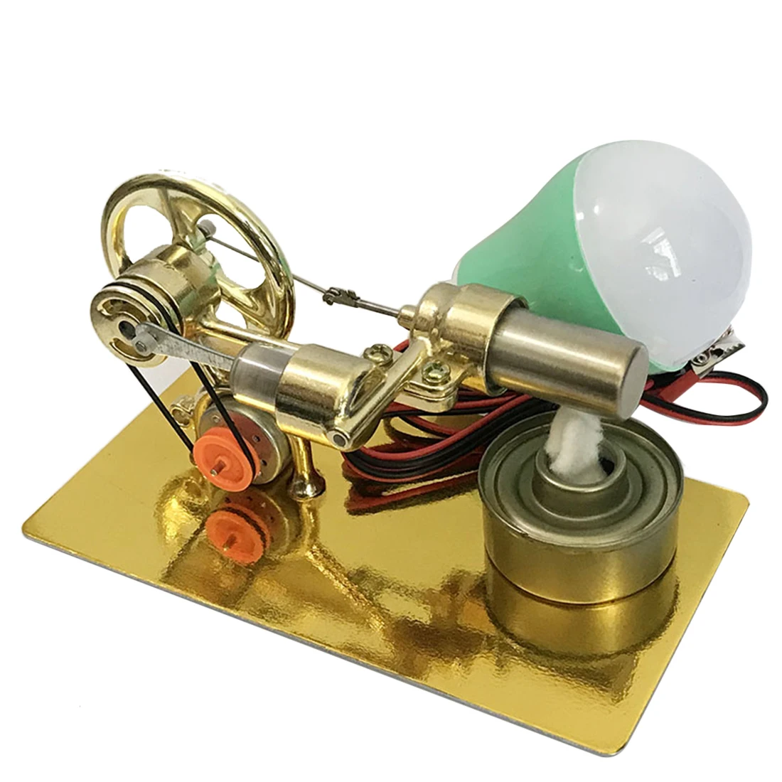 Single Cylinder Stirling Engine Model Science Experiment Kit Small Production Kit (Random Color of Bulb) - Golden
Single Cylinder Stirling Engine Model Science Experiment Kit Small Production Kit (Random Color of Bulb) - Golden