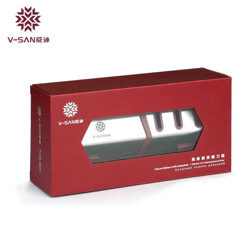 V-SAN Professional Kitchen Knife Sharpener Diamond and Carbide Knife Tools Sharpening afiador pedra de afiar Machine
V-SAN Professional Kitchen Knife Sharpener Diamond and Carbide Knife Tools Sharpening afiador pedra de afiar Machine