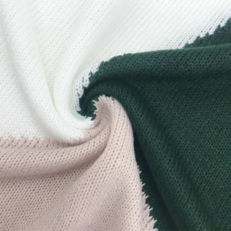 Women's Sweater Geometric Print Knitted O-Neck Long Sleeve Patchwork Female Pullover 2021 Spring Autumn Ladies Jumper Knitting 
Women's Sweater Geometric Print Knitted O-Neck Long Sleeve Patchwork Female Pullover 2021 Spring Autumn Ladies Jumper Knitting