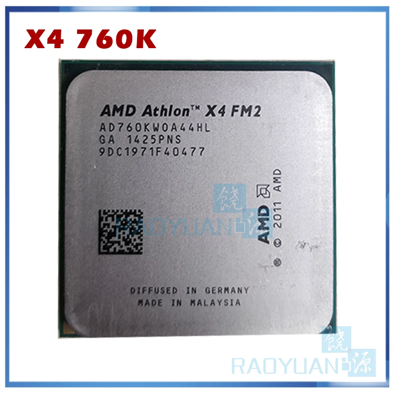 AMD Athlon X4 760K X4 760 X4-760K AD760KWOA44HL Quad-Core FM2 3.8GHz 4MB 100W Quad-Core CPU Processor Socket FM2 
AMD Athlon X4 760K X4 760 X4-760K AD760KWOA44HL Quad-Core FM2 3.8GHz 4MB 100W Quad-Core CPU Processor Socket FM2