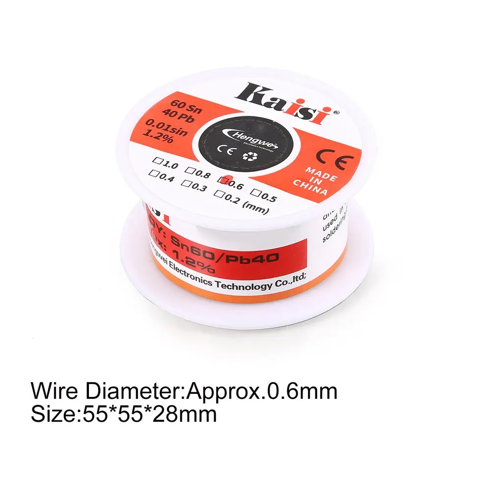 0.6MM Sn60/Pb40 0.01sin 1.2% Low-melting Tin Lead Tin Wire Solder Stick Melt Rosin Core Alloy Solder Soldering Wire Roll Sale
0.6MM Sn60/Pb40 0.01sin 1.2% Low-melting Tin Lead Tin Wire Solder Stick Melt Rosin Core Alloy Solder Soldering Wire Roll Sale