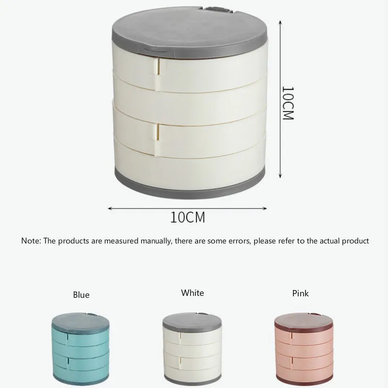 Multilayer Rotating Plastic Jewelry Stand Jewelry Storage Box Earrings Ring Box Cosmetics Beauty Container Organizer with Mirror
Multilayer Rotating Plastic Jewelry Stand Jewelry Storage Box Earrings Ring Box Cosmetics Beauty Container Organizer with Mirror