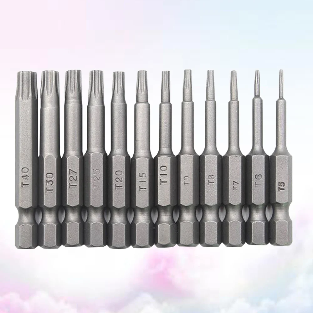 12pcs Torx Head Hollow Plum Screwdriver Bit Hex Handle Batch Head Electric Batch Head Screw Driver Set (Silver)
12pcs Torx Head Hollow Plum Screwdriver Bit Hex Handle Batch Head Electric Batch Head Screw Driver Set (Silver)