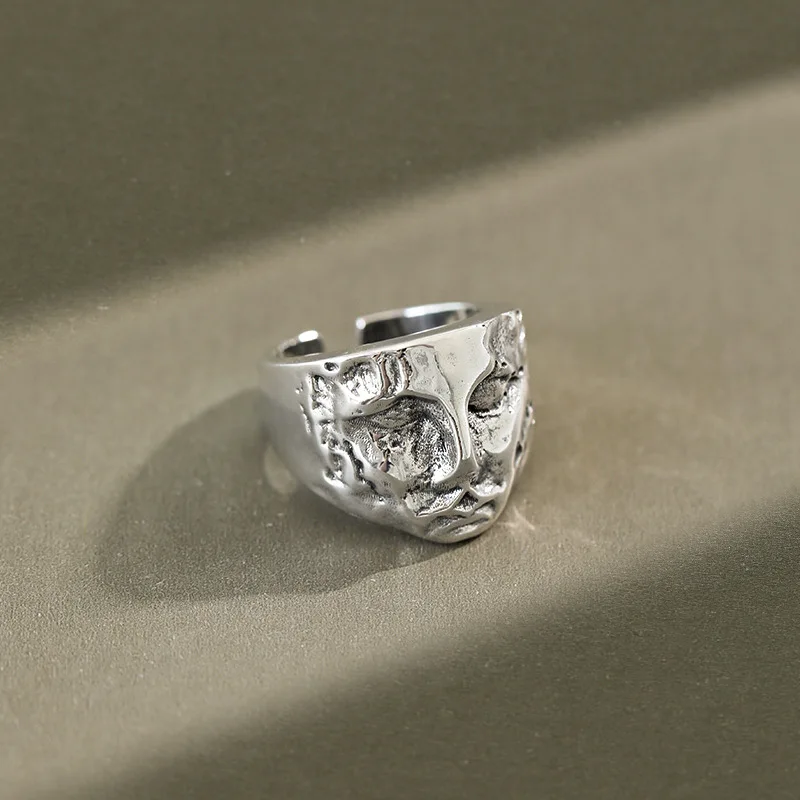 Retro 100% 925 sterling silver abstract portrait face rings for women accessories, vintage punk wide ring silver fine jewelry
Retro 100% 925 sterling silver abstract portrait face rings for women accessories, vintage punk wide ring silver fine jewelry