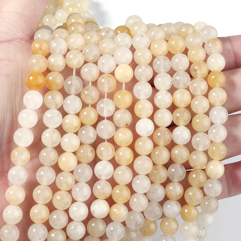 45pcs/lot Natural Stone Beads Golden Silk Jade Round Shape Light Color Beads For Jewelry Needlework Necklace Bracelet DIY
45pcs/lot Natural Stone Beads Golden Silk Jade Round Shape Light Color Beads For Jewelry Needlework Necklace Bracelet DIY