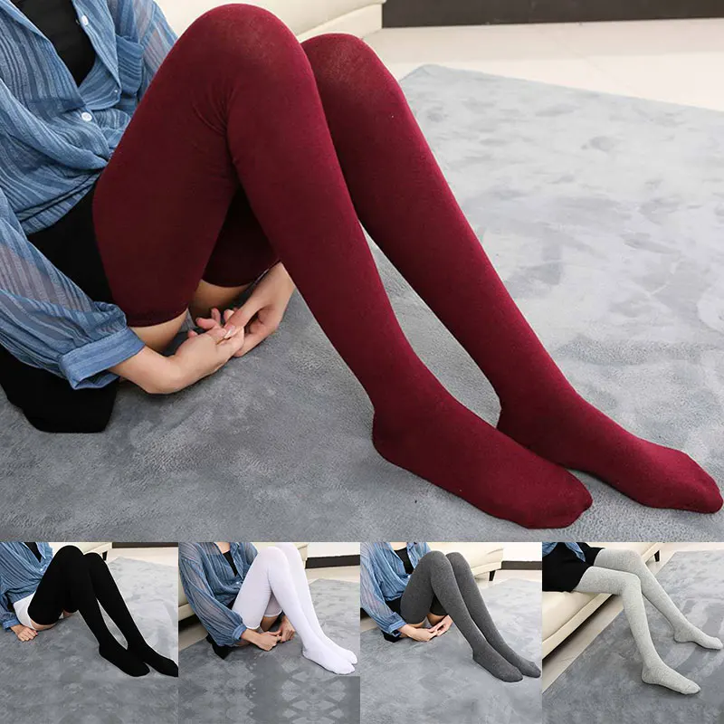 Women Cotton Thigh High Over The Knee Stockings Simple All-match Solid Color Long Stocking Fashion Over The Knee Socks
Women Cotton Thigh High Over The Knee Stockings Simple All-match Solid Color Long Stocking Fashion Over The Knee Socks