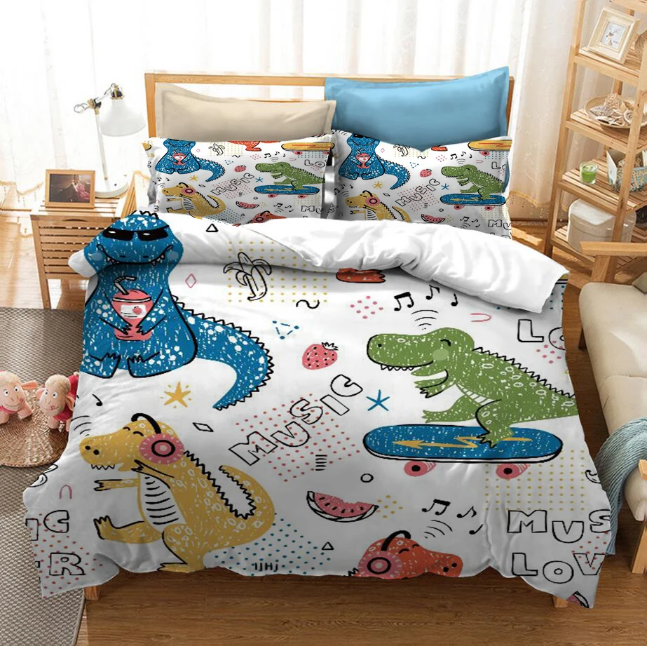 Cartoon Dinosaur 3D Printed Bedding Set Duvet Covers Pillowcases Comforter Bedding Set Bedclothes Bed Linen(NO Sheet)
Cartoon Dinosaur 3D Printed Bedding Set Duvet Covers Pillowcases Comforter Bedding Set Bedclothes Bed Linen(NO Sheet)