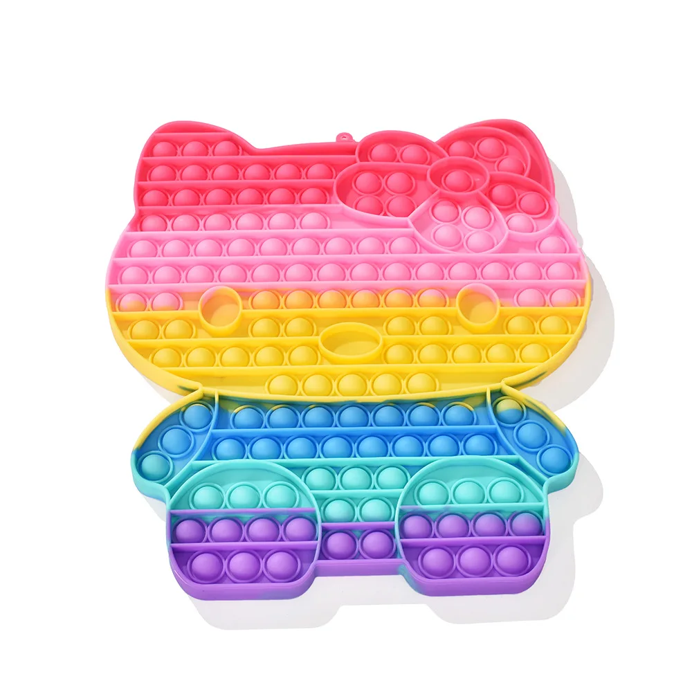 Rainbow Fidget Stress Relief Squeeze Toys for Kid Squishy Sensory Anti Stress Game Hand Simple Dimple Fidget Relax Toy KT Cat Po
Rainbow Fidget Stress Relief Squeeze Toys for Kid Squishy Sensory Anti Stress Game Hand Simple Dimple Fidget Relax Toy KT Cat Po