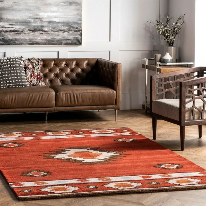 New Living Room Bedroom Carpet Crawling Mat Southwest Orange Wool Handmade Sofa Cushion Safe Home Non-slip Decorative Products
New Living Room Bedroom Carpet Crawling Mat Southwest Orange Wool Handmade Sofa Cushion Safe Home Non-slip Decorative Products