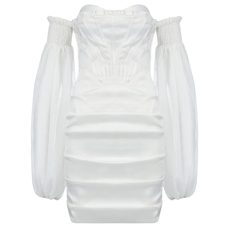Bag hip dress sexy foreign trade women's explosive small skirt Europe station tight tube top bubble sleeve dress spot
Bag hip dress sexy foreign trade women's explosive small skirt Europe station tight tube top bubble sleeve dress spot