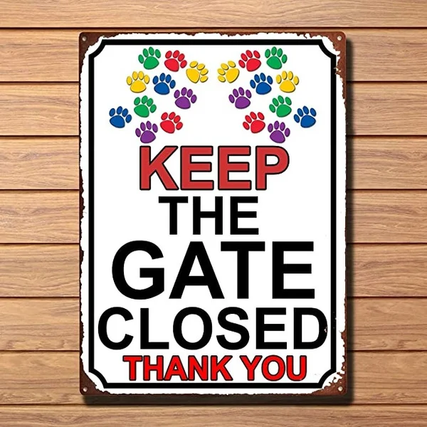 Keep The Gate Closed Thank You Retro Vintage Tin Sign Bar Pub Home Metal Poster Wall Art Decor
Keep The Gate Closed Thank You Retro Vintage Tin Sign Bar Pub Home Metal Poster Wall Art Decor