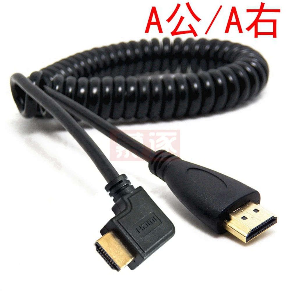 Правый и левый угол Mini HDMI-совместимый HDMI Micro штекер-штекер растягивающийся