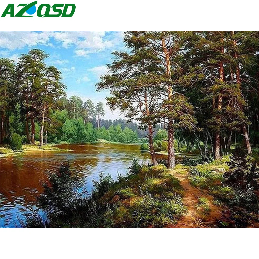 AZQSD Painting By Numbers Nature Landscape Picture Oil Painting By Numbers Landscape Tree Hand Paint Kit Canvas Home Decor
AZQSD Painting By Numbers Nature Landscape Picture Oil Painting By Numbers Landscape Tree Hand Paint Kit Canvas Home Decor