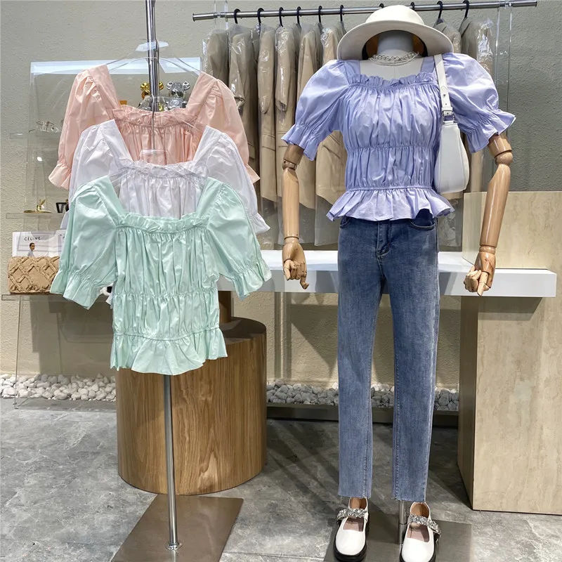 Brand Original Design 2021 New Pleated Ruffle Small Fresh And Elegant Temperament Bubble Sleeve Square Collar Slim Shirt
Brand Original Design 2021 New Pleated Ruffle Small Fresh And Elegant Temperament Bubble Sleeve Square Collar Slim Shirt