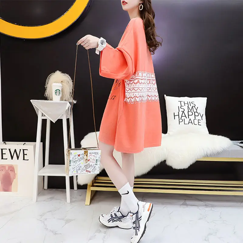 Western European Large Version Of Women's Mid Long 2021 Early Spring New Korean Loose And Versatile Lazy Style Top Sweatshirt
Western European Large Version Of Women's Mid Long 2021 Early Spring New Korean Loose And Versatile Lazy Style Top Sweatshirt