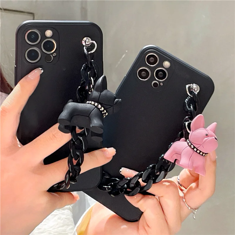 Cute Cartoon Dog Bulldog Bracelet Pendant Soft Silicone Case for IPhone 7 8 Puls X XR XS 11 12 Pro Max Protection Back Cover
Cute Cartoon Dog Bulldog Bracelet Pendant Soft Silicone Case for IPhone 7 8 Puls X XR XS 11 12 Pro Max Protection Back Cover