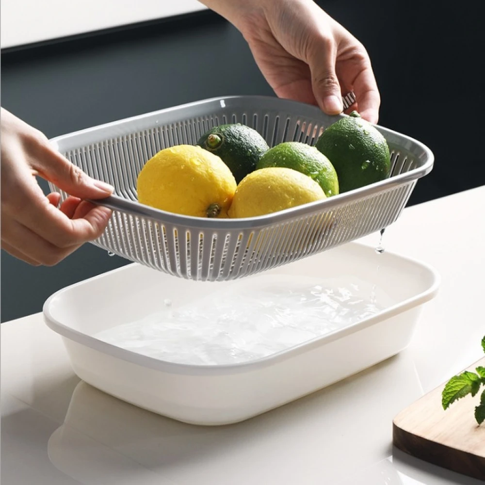 Double-layer Washing Basin Plastic Drain Basket Leaking Basin Taomi Artifact Taobao Basin Household Kitchen Washing Fruit Plate
Double-layer Washing Basin Plastic Drain Basket Leaking Basin Taomi Artifact Taobao Basin Household Kitchen Washing Fruit Plate
