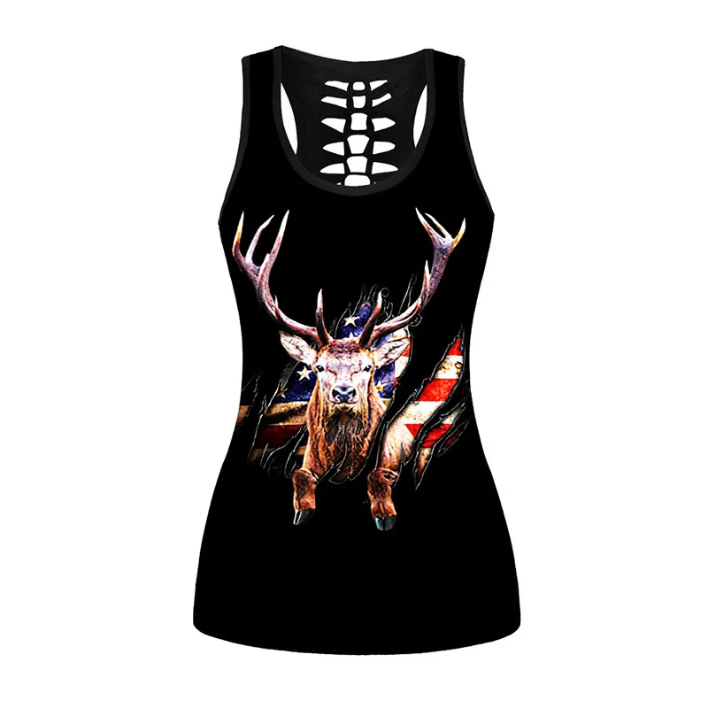 Fashion color printing casual suit women's waist waist U-neck sports top vest high-waist trousers
Fashion color printing casual suit women's waist waist U-neck sports top vest high-waist trousers