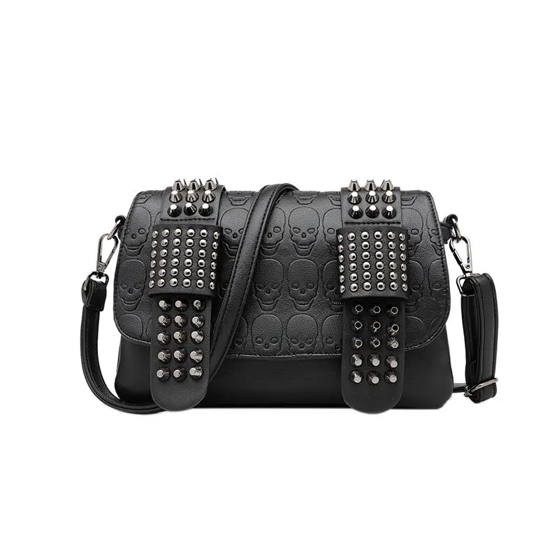 MURALON Brand Fashion Rivet Shoulder Bag Ladies Punk Style Messenger Bag Travel Shopping Black Skull Print Vintage Messenger Bag
MURALON Brand Fashion Rivet Shoulder Bag Ladies Punk Style Messenger Bag Travel Shopping Black Skull Print Vintage Messenger Bag