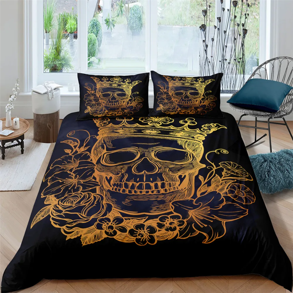 3D Skull Bedding Set Digital Print Duvet Cover Pillowcase 2/3 Pcs Bed Set Single Twin Double Full Queen King Size
3D Skull Bedding Set Digital Print Duvet Cover Pillowcase 2/3 Pcs Bed Set Single Twin Double Full Queen King Size