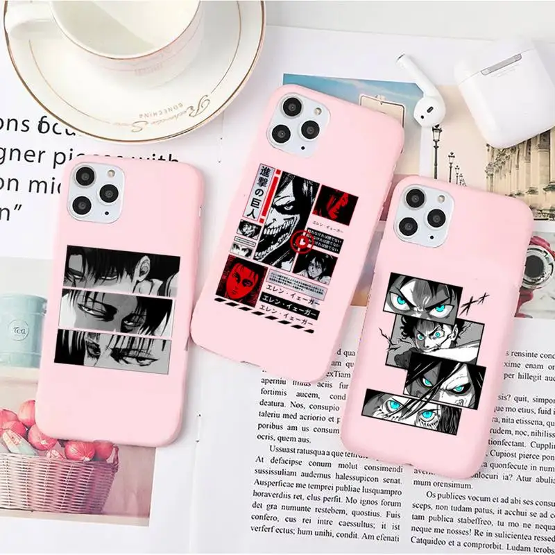 Attack on titan anime Phone Case Pink Candy Color for iPhone 6 7 8 11 12 s mini pro X XS XR MAX Plus
Attack on titan anime Phone Case Pink Candy Color for iPhone 6 7 8 11 12 s mini pro X XS XR MAX Plus