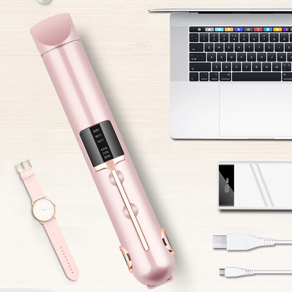 Новый мини USB беспроводной выпрямитель для волос с питанием банковская