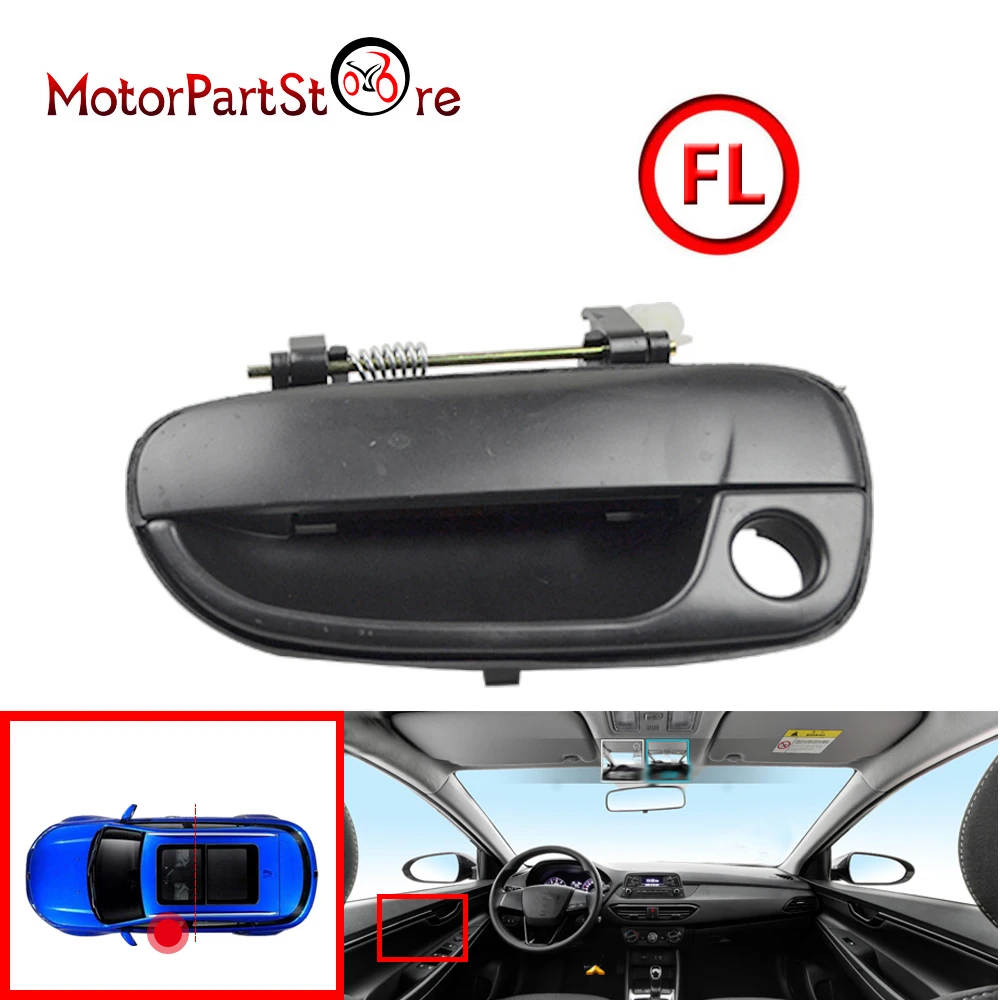 Новый черный внешний передний левый руль для 2000 2006 Hyundal Accent 8266025000 265025000 внешняя