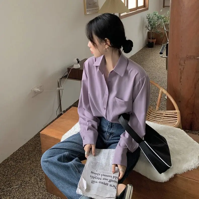 2020 New Spring Fashion Women Chiffon Blouse Top Pockets Long Sleeve Shirt Solid Color Turn-down Collar Blouse Women K169
2020 New Spring Fashion Women Chiffon Blouse Top Pockets Long Sleeve Shirt Solid Color Turn-down Collar Blouse Women K169