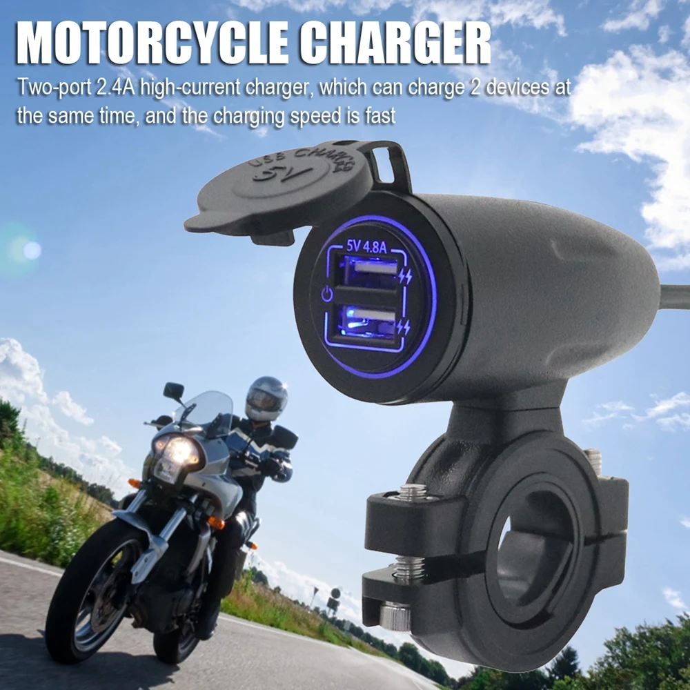 Motorcycle USB Charger with Switch Red Blue Green Light Fast Charge Power Adapter for 12/24V Motorcycles ATVs Car Electronics
Motorcycle USB Charger with Switch Red Blue Green Light Fast Charge Power Adapter for 12/24V Motorcycles ATVs Car Electronics