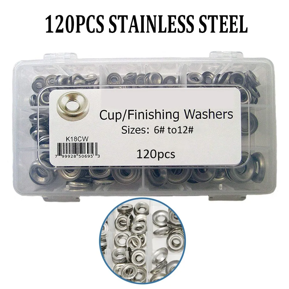120PCS STAINLESS STEEL A2 SCREW CUP FINISHING WASHERS - FOR COUNTERSUNK SCREWS Countersunk Head Wood Screws/self-tapping
120PCS STAINLESS STEEL A2 SCREW CUP FINISHING WASHERS - FOR COUNTERSUNK SCREWS Countersunk Head Wood Screws/self-tapping