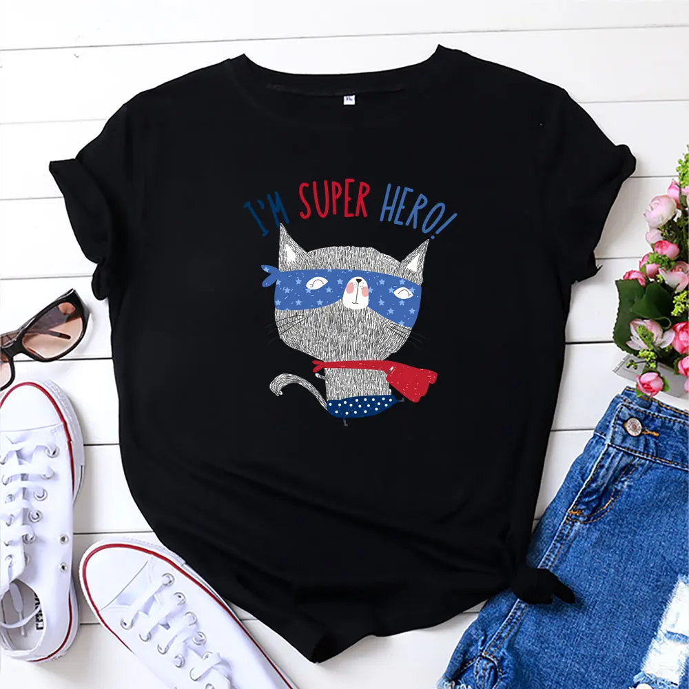 Summer Women's Shirt 100% Cotton Women's T-shirt 5XL Plus Size Cartoon Women Oversized T-shirt O-neck Short Sleeve T-shirt Tops
Summer Women's Shirt 100% Cotton Women's T-shirt 5XL Plus Size Cartoon Women Oversized T-shirt O-neck Short Sleeve T-shirt Tops