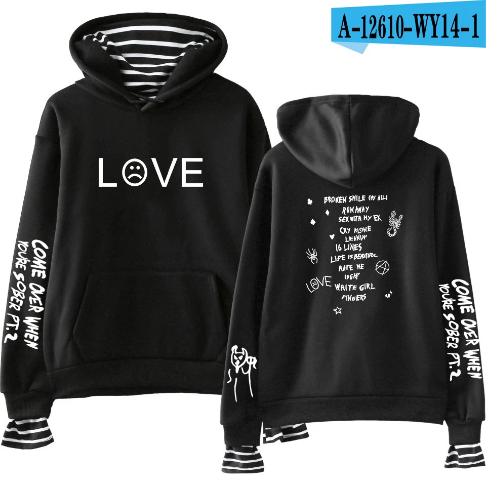 Lil Peep Sweatshirt Hoodie Letter Print Casual Top Fall High Quality Comfortable Fashion Unisex Street Hip Hop Pullover Clothes
Lil Peep Sweatshirt Hoodie Letter Print Casual Top Fall High Quality Comfortable Fashion Unisex Street Hip Hop Pullover Clothes