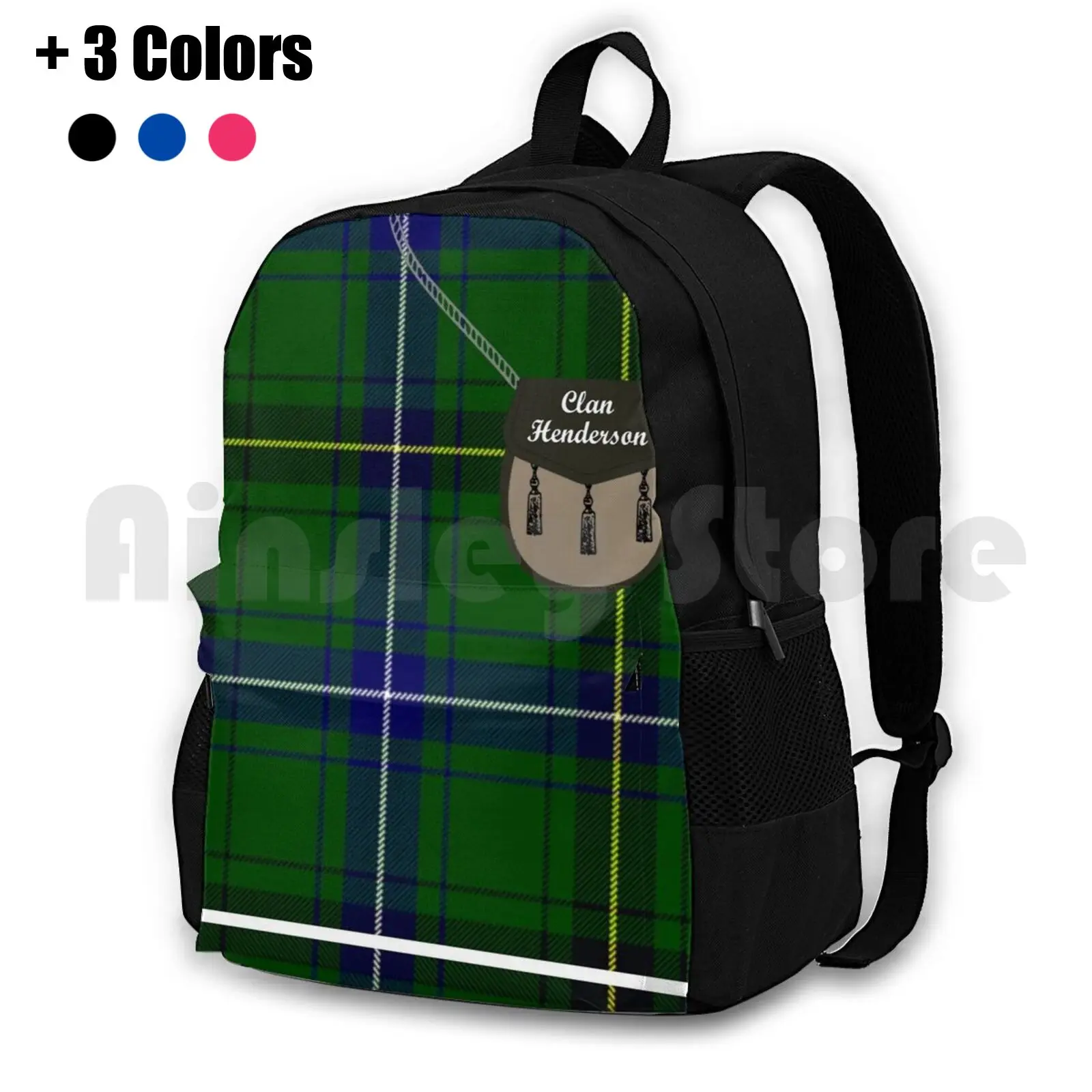 

Clan Henderson Surname Last Name Scottish Clan Tartan Badge Crest Outdoor Hiking Backpack Riding Climbing Sports Bag Henderson
