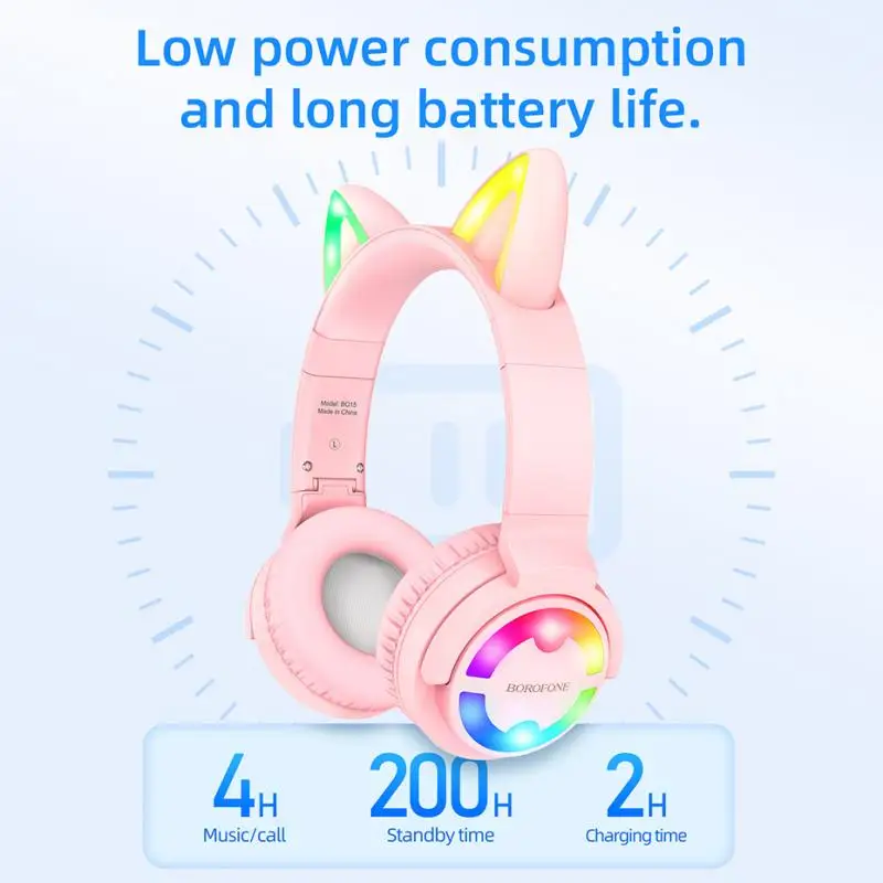 Wireless Headphones Cat Ear with Mic Bluetooth-compatible Glow Light Stereo Bass Children Gamer Girl Gifts Phone Gaming Headset
Wireless Headphones Cat Ear with Mic Bluetooth-compatible Glow Light Stereo Bass Children Gamer Girl Gifts Phone Gaming Headset