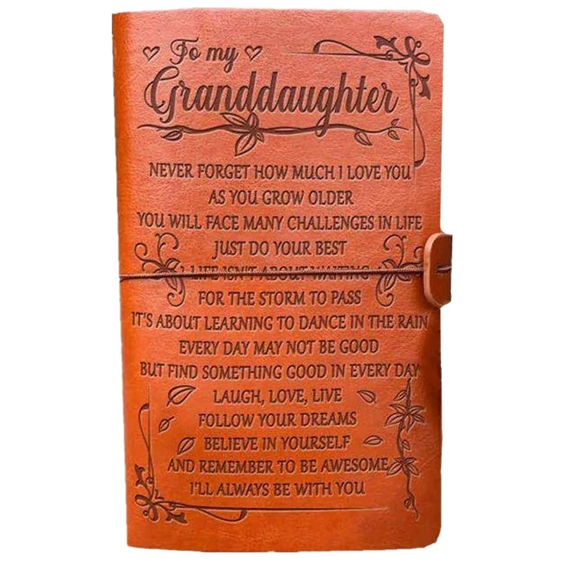 to My Granddaughter Journal,100 Page Refillable Retro Leather Cover Notebook,Graduation Back to School Gift for Girls
to My Granddaughter Journal,100 Page Refillable Retro Leather Cover Notebook,Graduation Back to School Gift for Girls