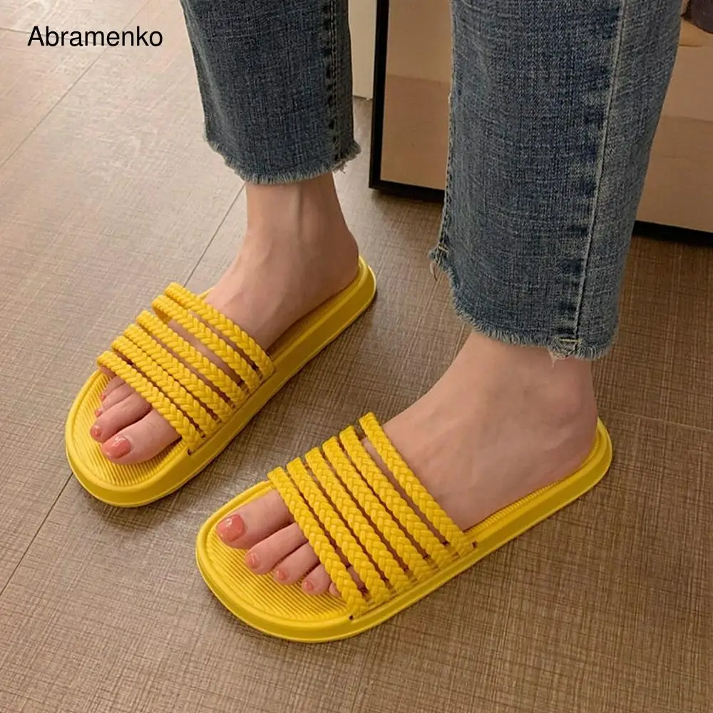 Non-slip House Slippers For Women Indoor Rome Shoes Plastic Bathroom Shower Slippers Strappy Women Slides Summer Beach Shoes
Non-slip House Slippers For Women Indoor Rome Shoes Plastic Bathroom Shower Slippers Strappy Women Slides Summer Beach Shoes